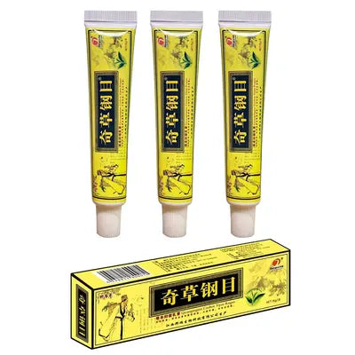 QICAOGANGMU Chinese Herbal Cream - Steroid Free | 3 Tubes QICAOGANGMU