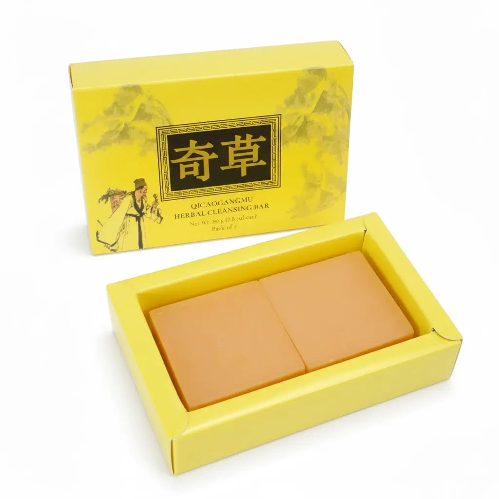QICAOGANGMU Natural Herbal Soap Bar – Pack of 2 (80g / 2.8 oz Each) QICAOGANGMU