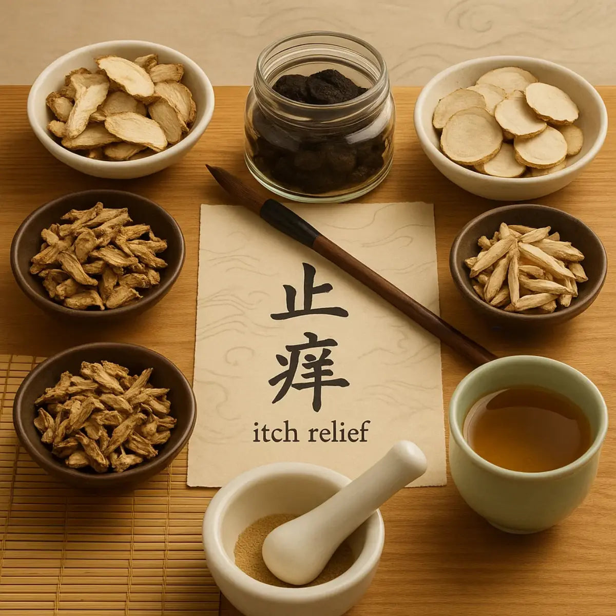 Traditional Chinese herbs used for itchy skin