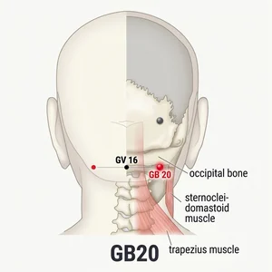 Fengchi acupoint diagram