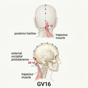 Fengfu acupoint diagram