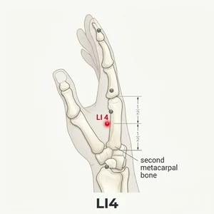 Hegu acupoint diagram