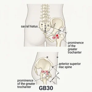 Huantiao acupoint diagram