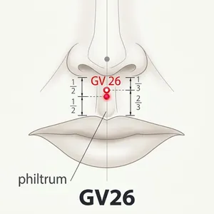 Shuigou acupoint diagram
