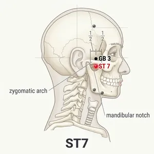 Xiaguan acupoint diagram