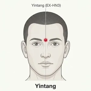 Yintang acupoint diagram