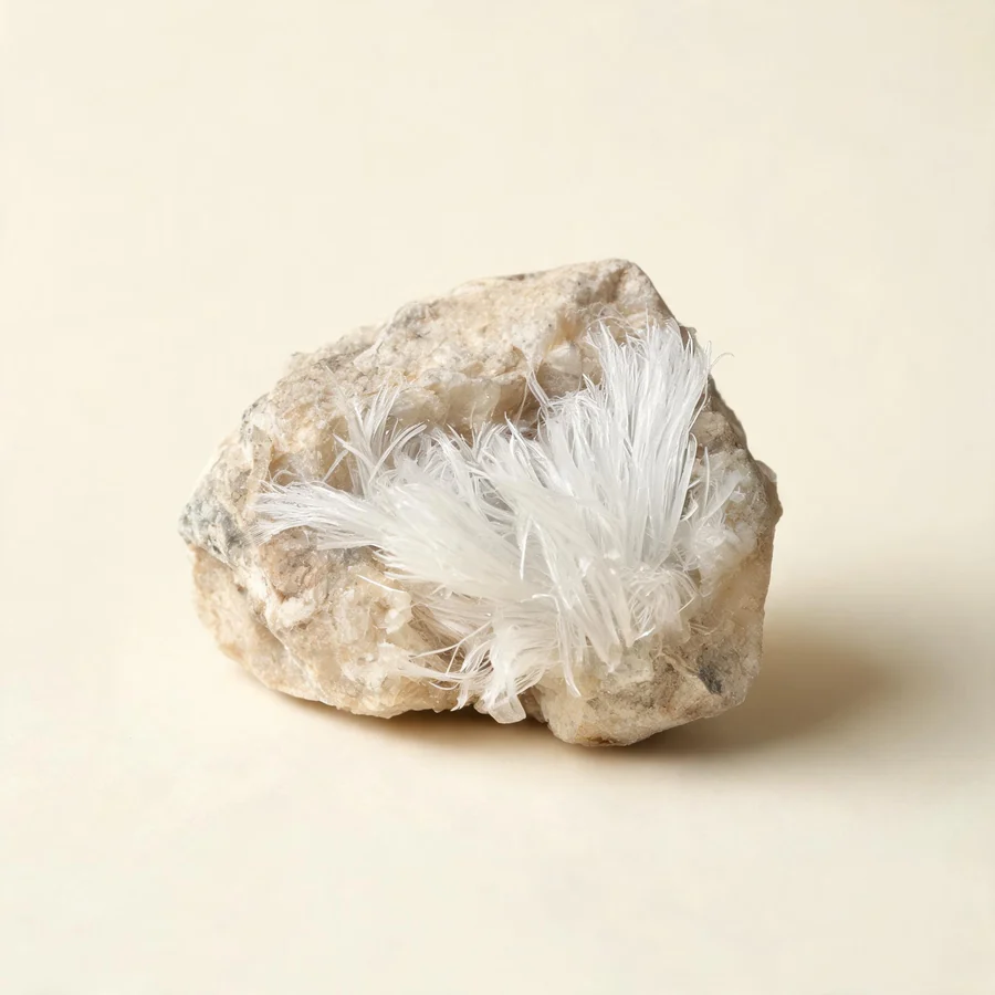Dried Shi Gao mineral, raw arranged in a shallow bowl